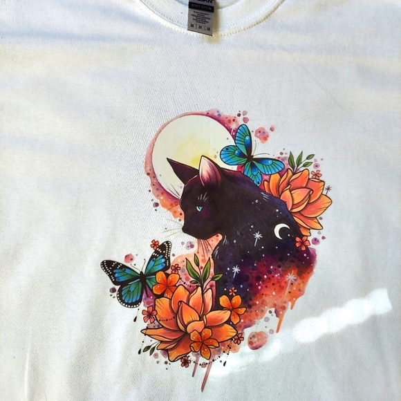 Black Little Cat T Shirt - Picture 2 of 3